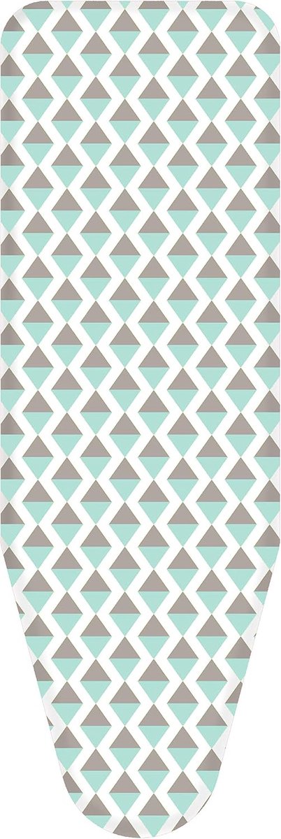 Strijkhoes 140 x 55 cm Maat XL, Katoen, Lichtblauwe Driehoeken