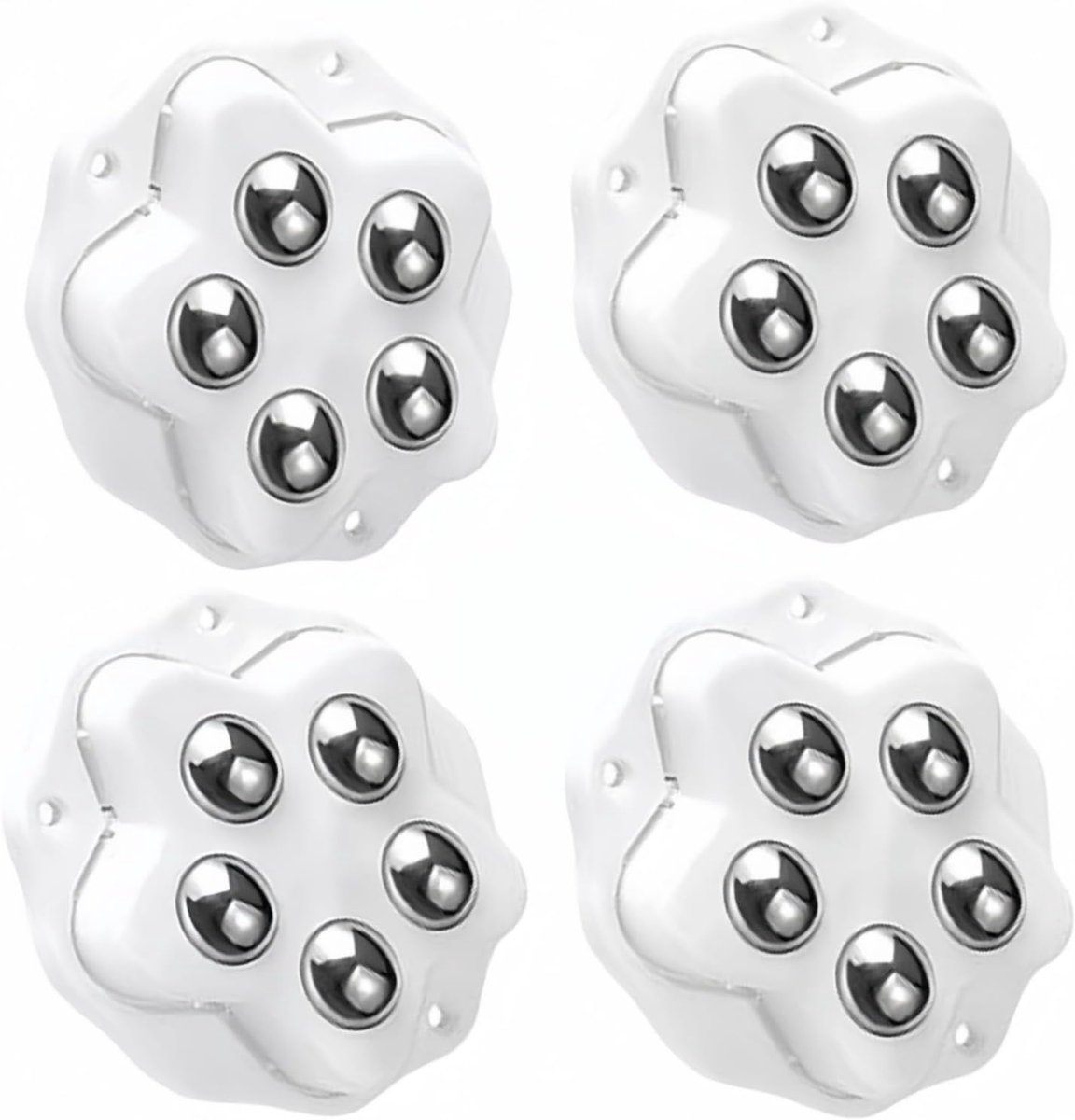 Mini-wielen draaibaar 4 stuks - zelfklevend - 360 graden rotatie - ideaal voor meubels en bloempotten - ShopVlot