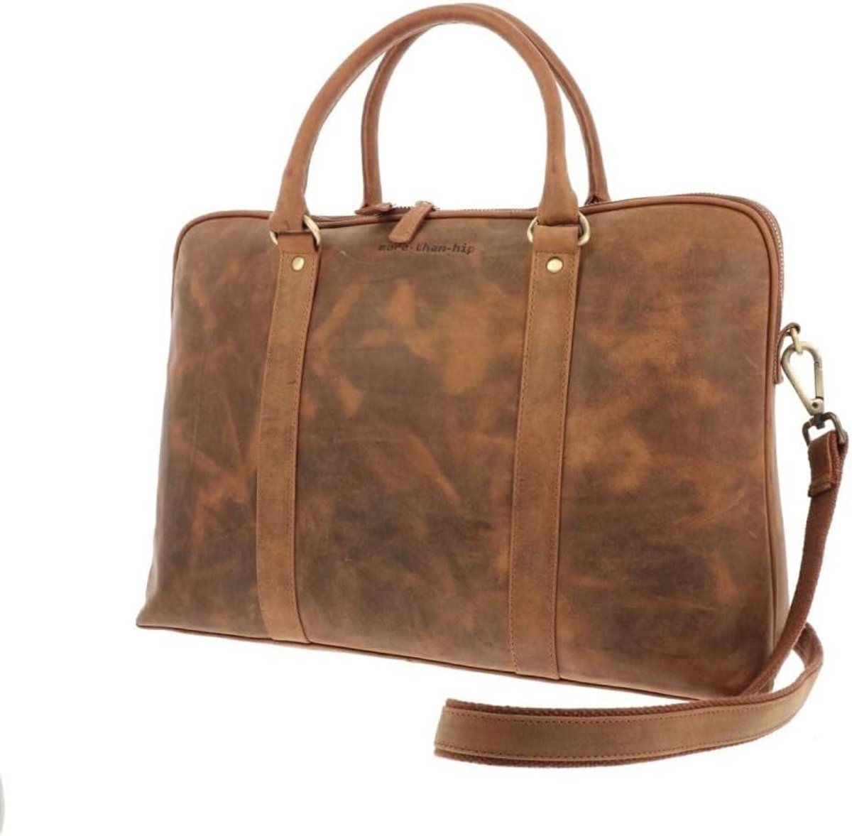 Laptoptas 15.6 Inch - Eco Leer - Vintage Ontwerp - Praktische Handtas voor Werk - ShopVlot