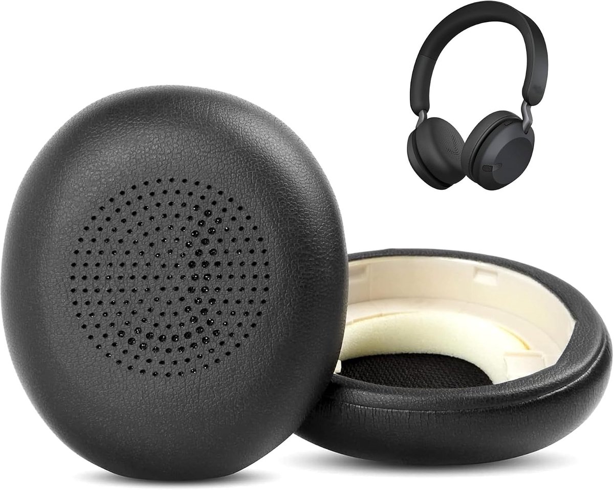 Oorkussens Jabra Elite 45h/Evolve2 65 - Protein leer - Geheugenschuim - Ultieme comfort - ShopVlot