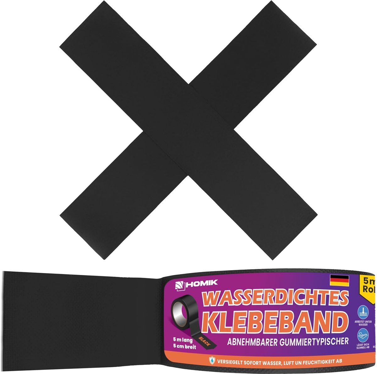 Waterdichte tape 5cm x 5m - extreem sterke zelfklevende tape - UV-bestendig - ideaal voor het dichten van lekkages - ShopVlot
