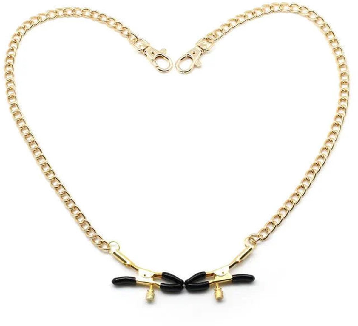 Liebe Seele - Verstelbare Bull Nose Tepelklemmen Met Ketting - Goud
