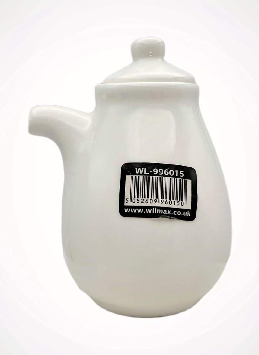 Soja fles 170ml - porselein - wit - perfect voor sojasaus - ShopVlot