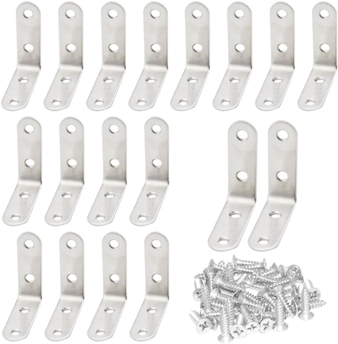 Hoekbeugels 50x50mm - RVS - 90 graden verbinding - Perfect voor meubels - ShopVlot