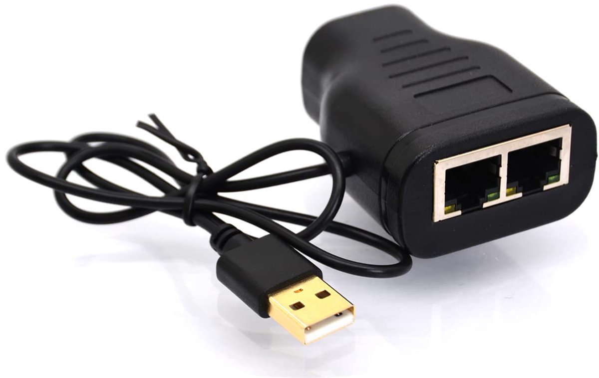 RJ45 netwerk splitter adapter - 1 naar 2 LAN ethernet extender - 1 vrouwelijke naar 2 vrouwelijke - ShopVlot