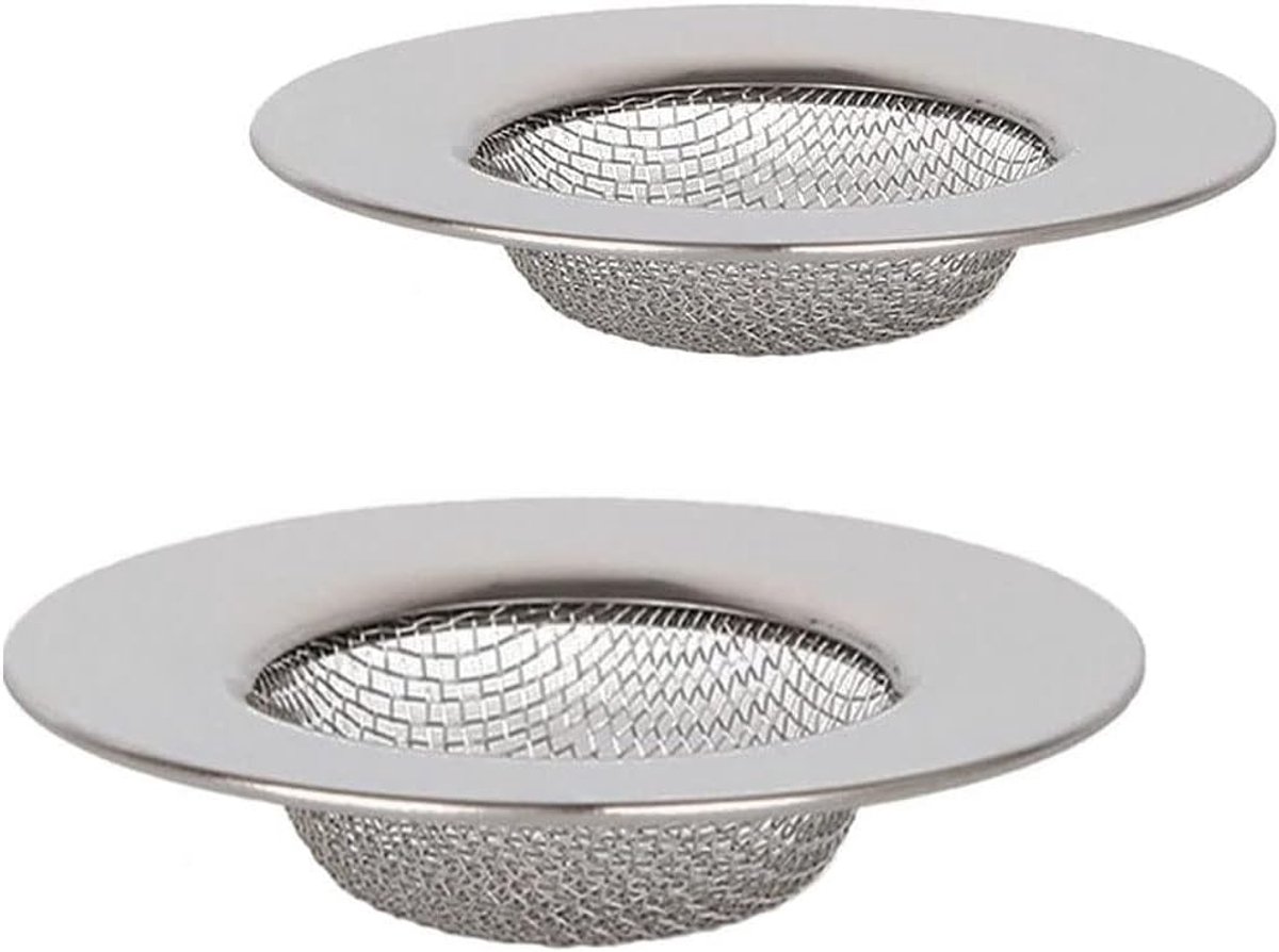 Doucheafvoerzeef set van 2 - RVS - Ideaal voor keuken en badkamer - Voorkomt verstoppingen - ShopVlot