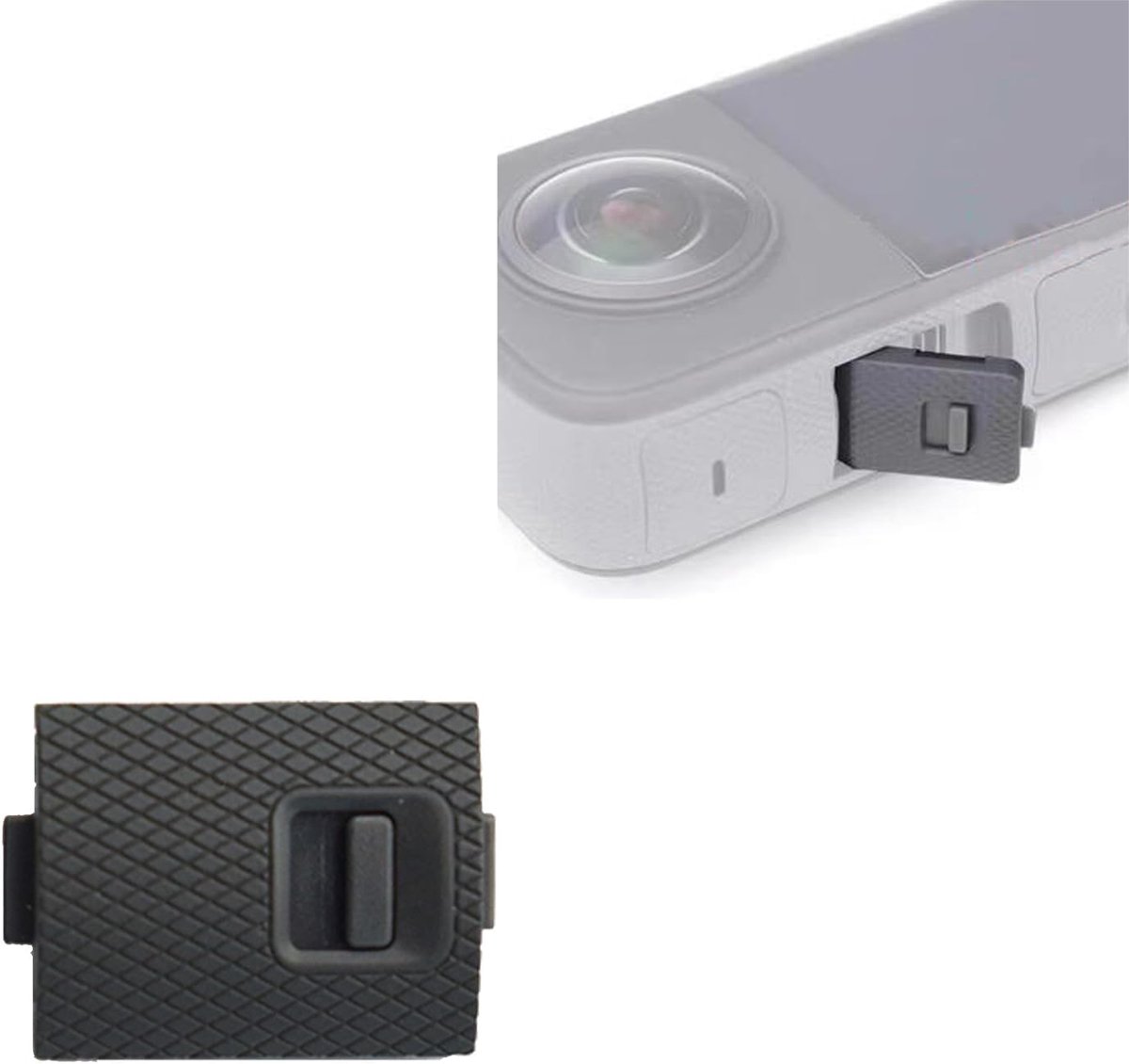 USB-oplaadbescherming voor Insta360 One X2 - Zwart - Waterdicht en stofdicht - Eenvoudige installatie - ShopVlot