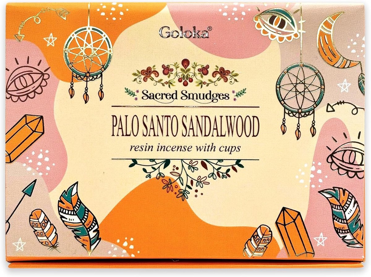 Houtskoolkopjes voor wierook - Palo Santo Sandelhout - 5 g hars - ideaal voor meditatie - ShopVlot