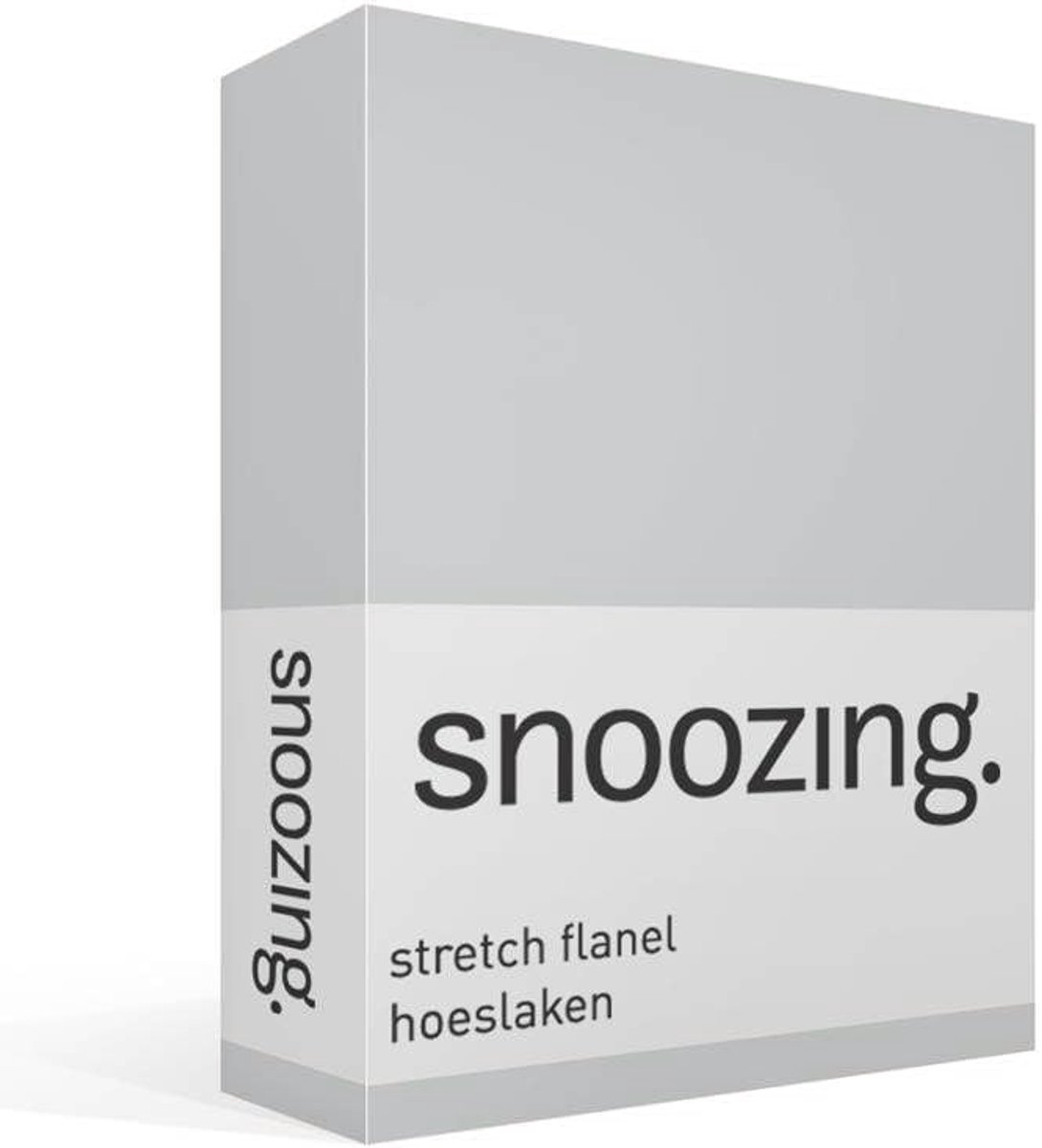 Hoeslaken flanel 120/130x200/220 cm - grijs - ademend en warmteregulerend - perfect voor de winter - SnelShoppen