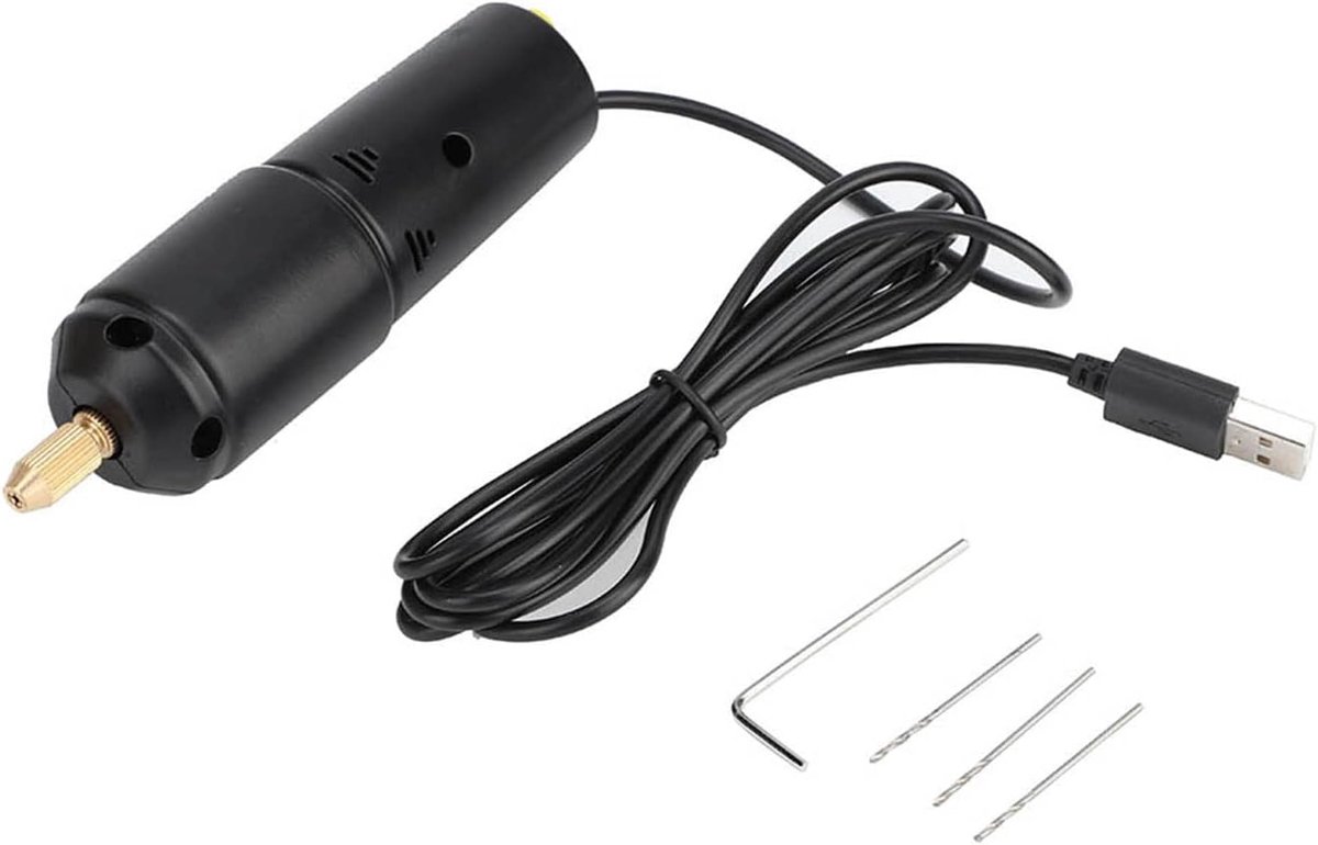 5V Mini Boormachines, Portabele USB Handboor, 3-Delige Bits for Home Use