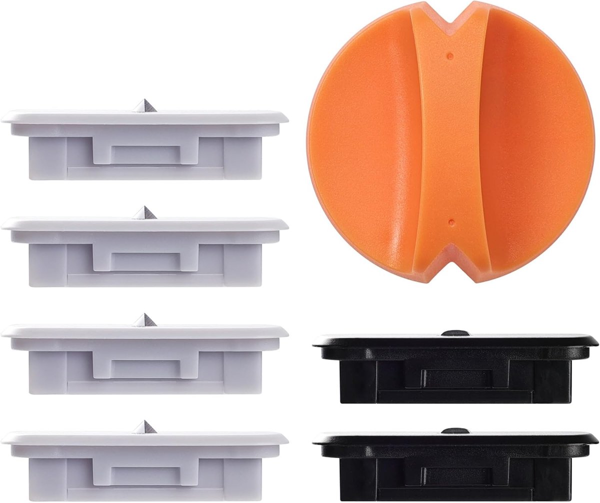 6-Pack Trimmer Vervanging Messen voor Fiskars Papier Trimmer, Vervangend Mes voor Alle Serie Fiskars/Draagbare & Precisie Trimmer, Kunst en Ambachten, 4 Snijden & 2 Scoring Messen, een