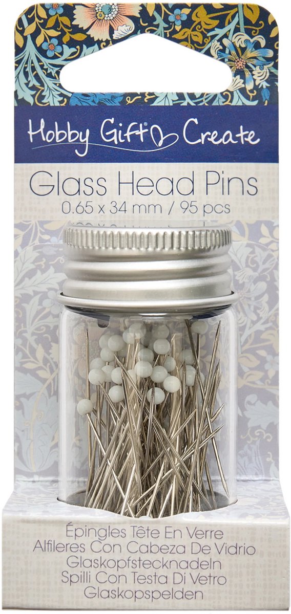 Hobby Gift Create: Glaskopspelden in pot: 95 stuks