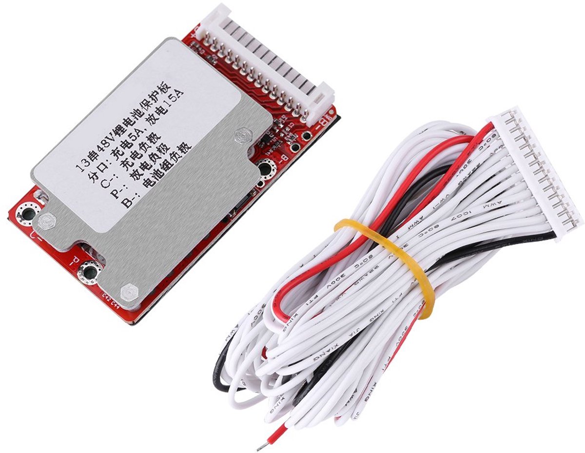 PCB-Beschermingskaart Voor 13 Stks 48V / 54.6V Lithium-Ion-Polymeer Batterijen Kaart 8-10A Overbelastingsbeveiliging Overstroom Kortsluiting