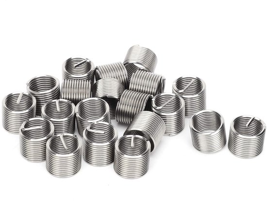 Schroefdraadbeschermer M12 x 1,25, 20 Stuks, SUS304 Roestvrijstaal, Draadreparatie-moer voor Auto's, 1.5D Lengte — afbeelding 2