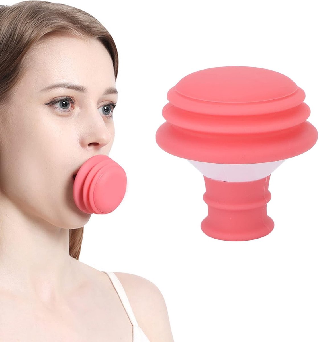 Neck Toning Exerciser voor Vrouwen, V-vorm Double Kin Exerciser Instrument voor Face Lift Huidversteviging, Kaaktrainer voor Mannen Vrouwen Vollere Lippen