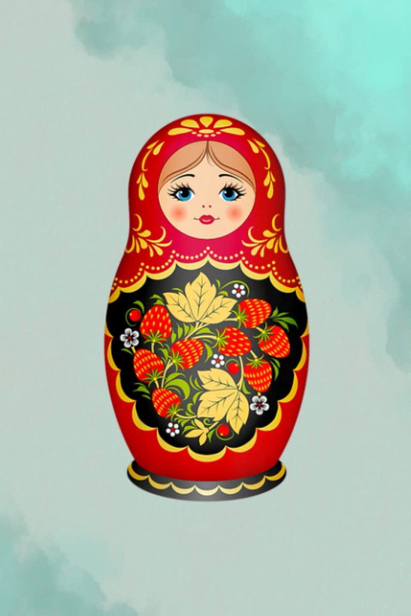 Graph 5 Half Wide | Womens Beautiful Matryoshka Russian Strawberry Nesting Doll