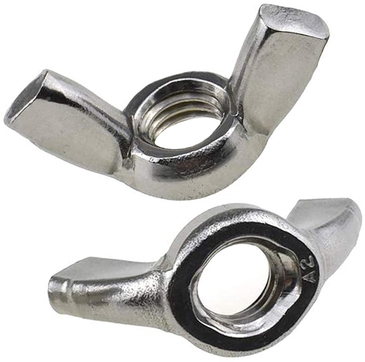 Vleugel Vlindermoer (Set van 25) Verzinkt Hand Twist voor Schroefdraadbouten - Bevestigingsmiddelen Op Zwaar Werk Berekend Gecertificeerde Standaard ISO965 DIN315 M5 Wingnuts (13mm x 26.5mm)