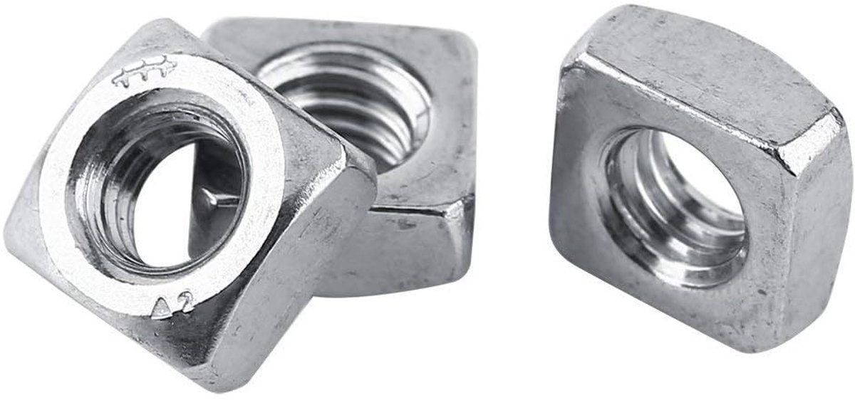 M3-M8 DIN557 Vierkante Moeren Metrische Draad In Roestvrij Staal 304 (M3 X 100 Stuks)