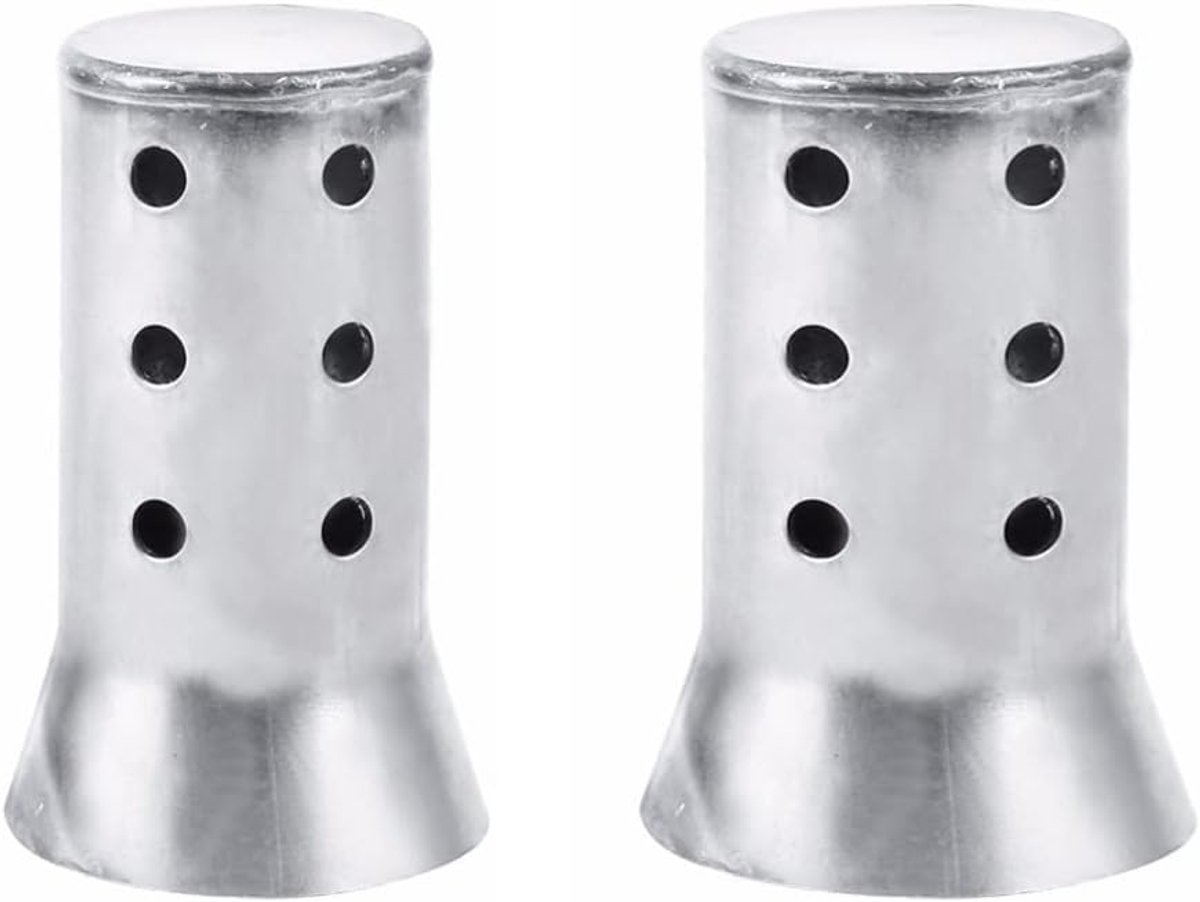 2 stks zilveren insert baffle uitlaat, universele verwijderbare motorfiets uitlaatpijp, DB Killer roestvrijstalen uitlaat, voor 60 mm diameter motor