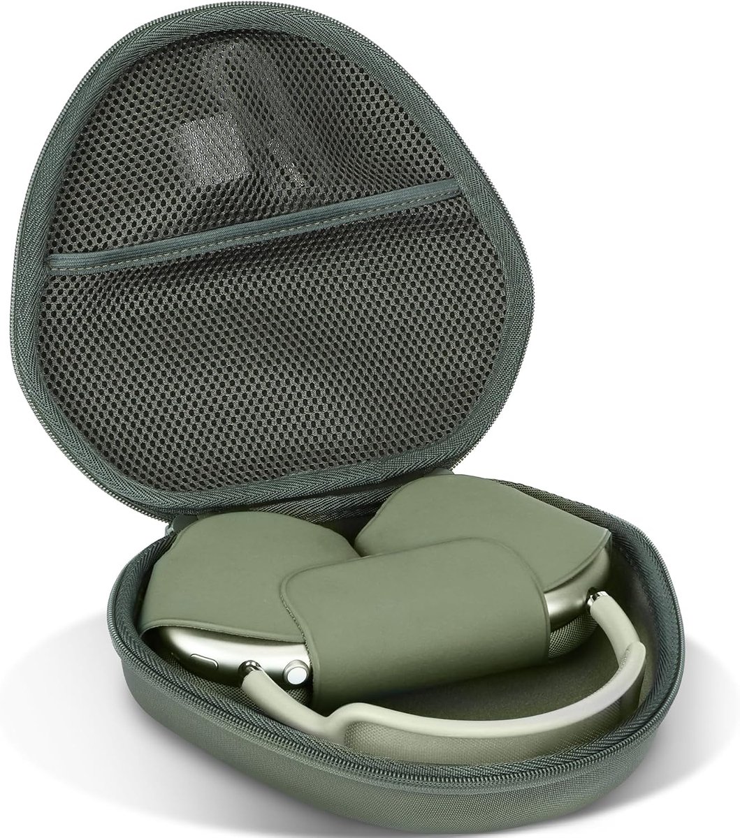 Hard case hoes etui voor Apple AirPods Max Noise Cancelling hoofdtelefoon (legergroen)