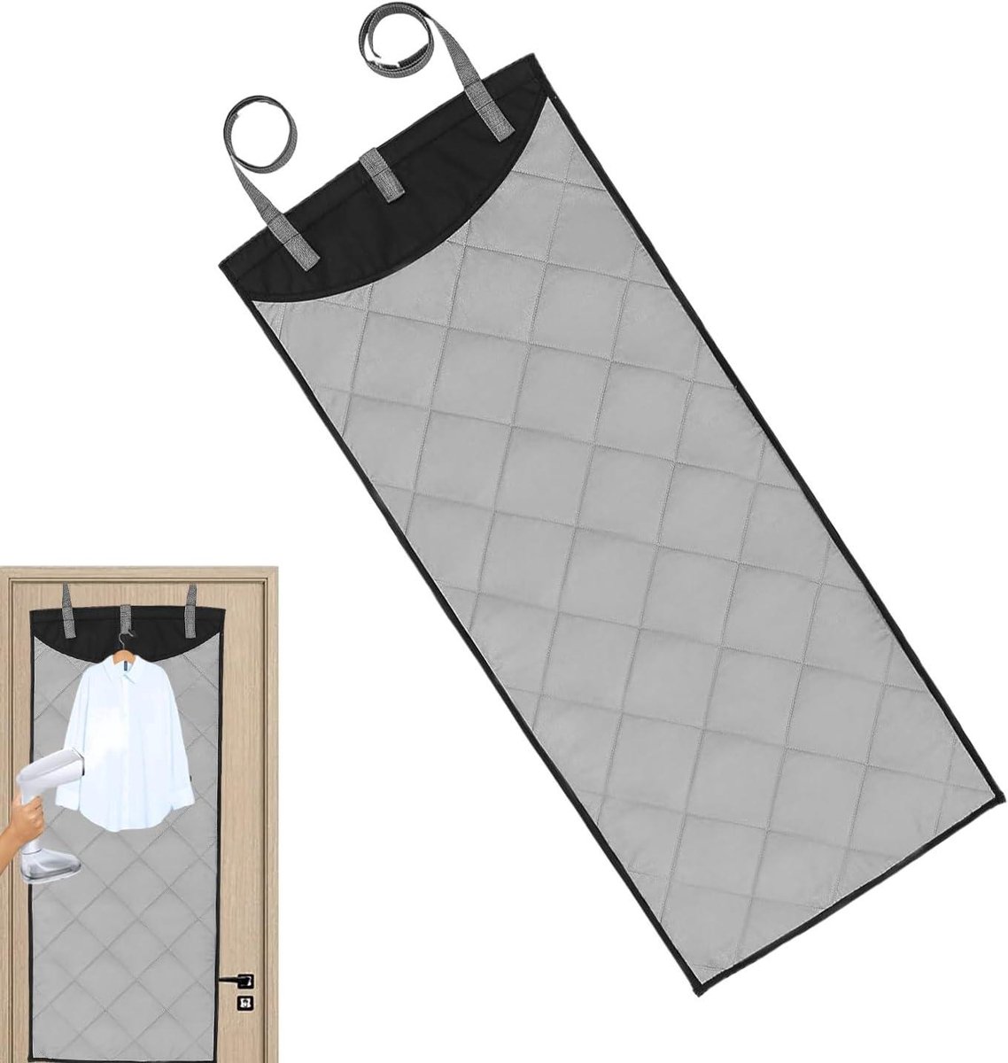 Strijkmat Deur - Stoomkussen Kleding - Kreukels Verwijderen - Verticale Stoom - 115 x 48 cm - Grijs