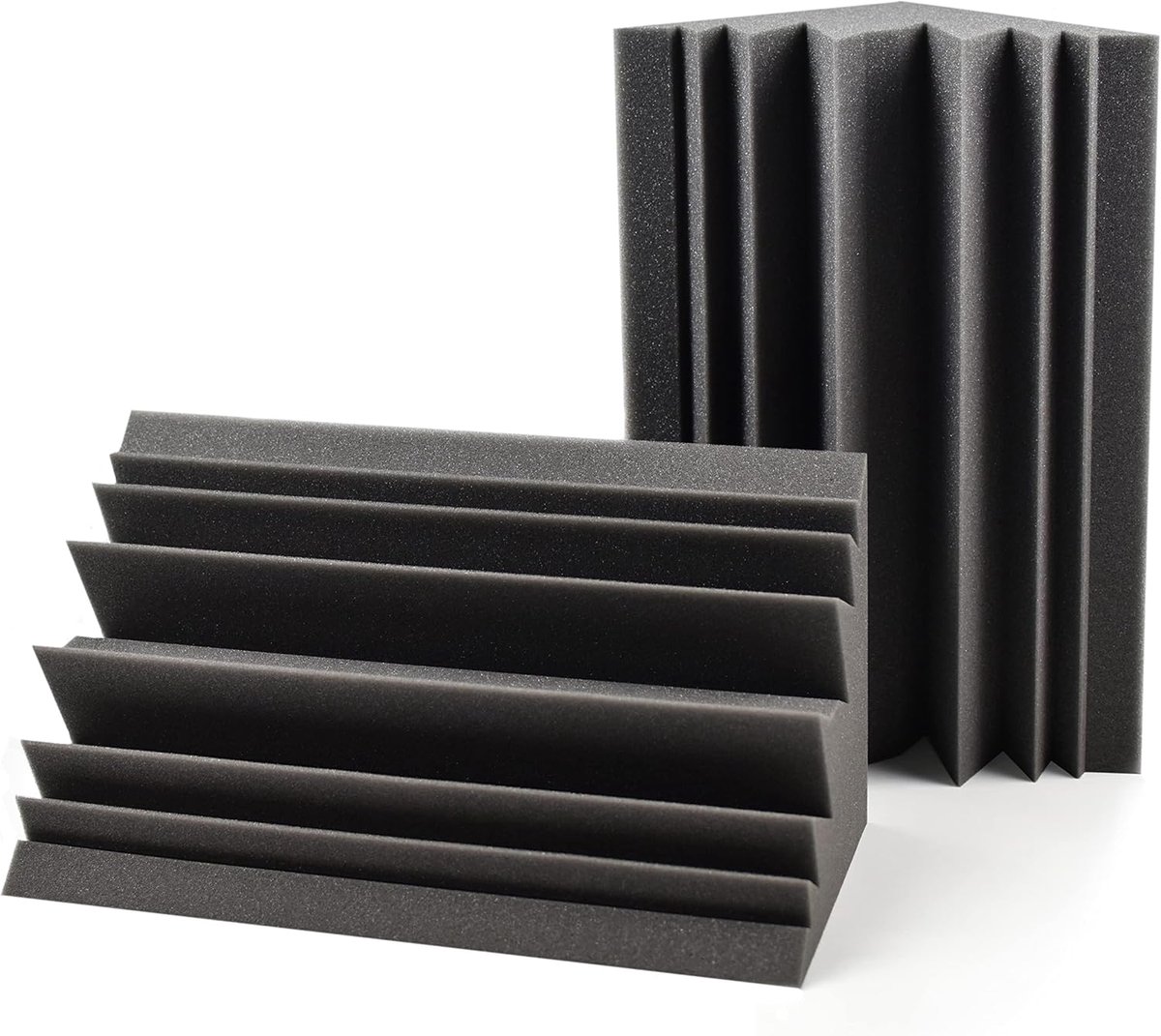 Corner Bass Traps, 2 Stuks 40x28x20cm, Breedband Bas Absorber, Akoestische Absorber, Kleur Antracietgrijs