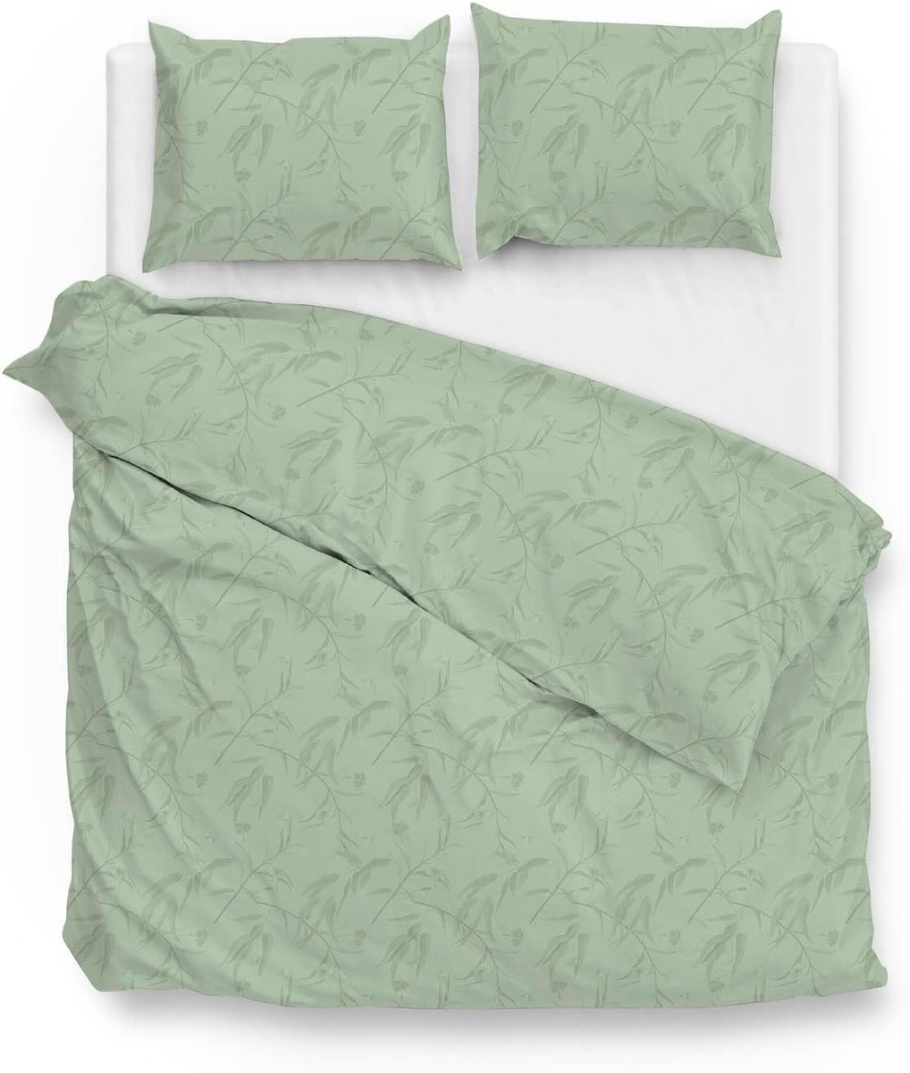 Dekbedovertrek set 200x200/220 cm - katoen satijn - foam groen - geniet van luxe slaapcomfort - SnelShoppen