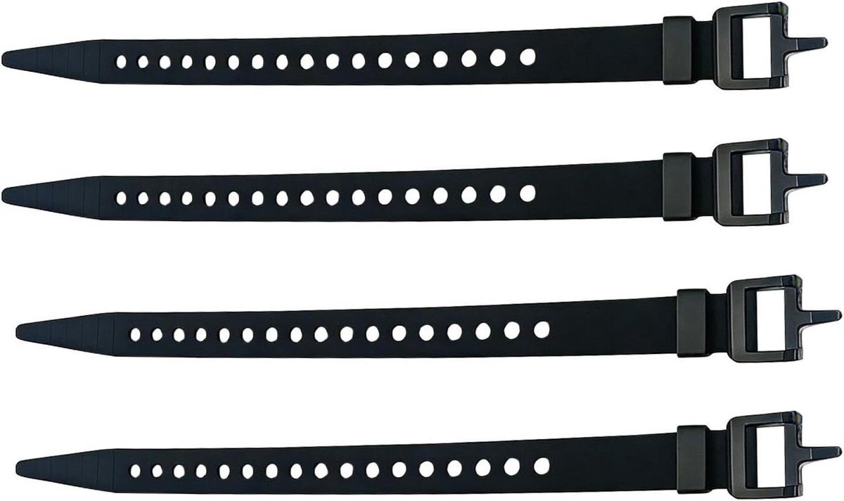 Verstelbare Spanbanden - Bagagebanden Kabelbinders - Bagage Zekeren - Quick Release Gesp - 30/40/50 cm - Zwart