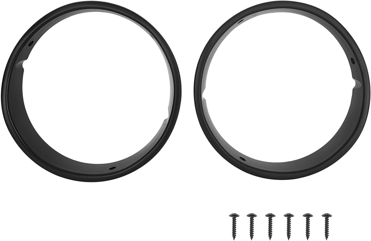 Road Wrangler TJ Matzwarte koplampbehuizingen afdekrand voor 1997-2006 Jeep Wrangler TJ (paar)