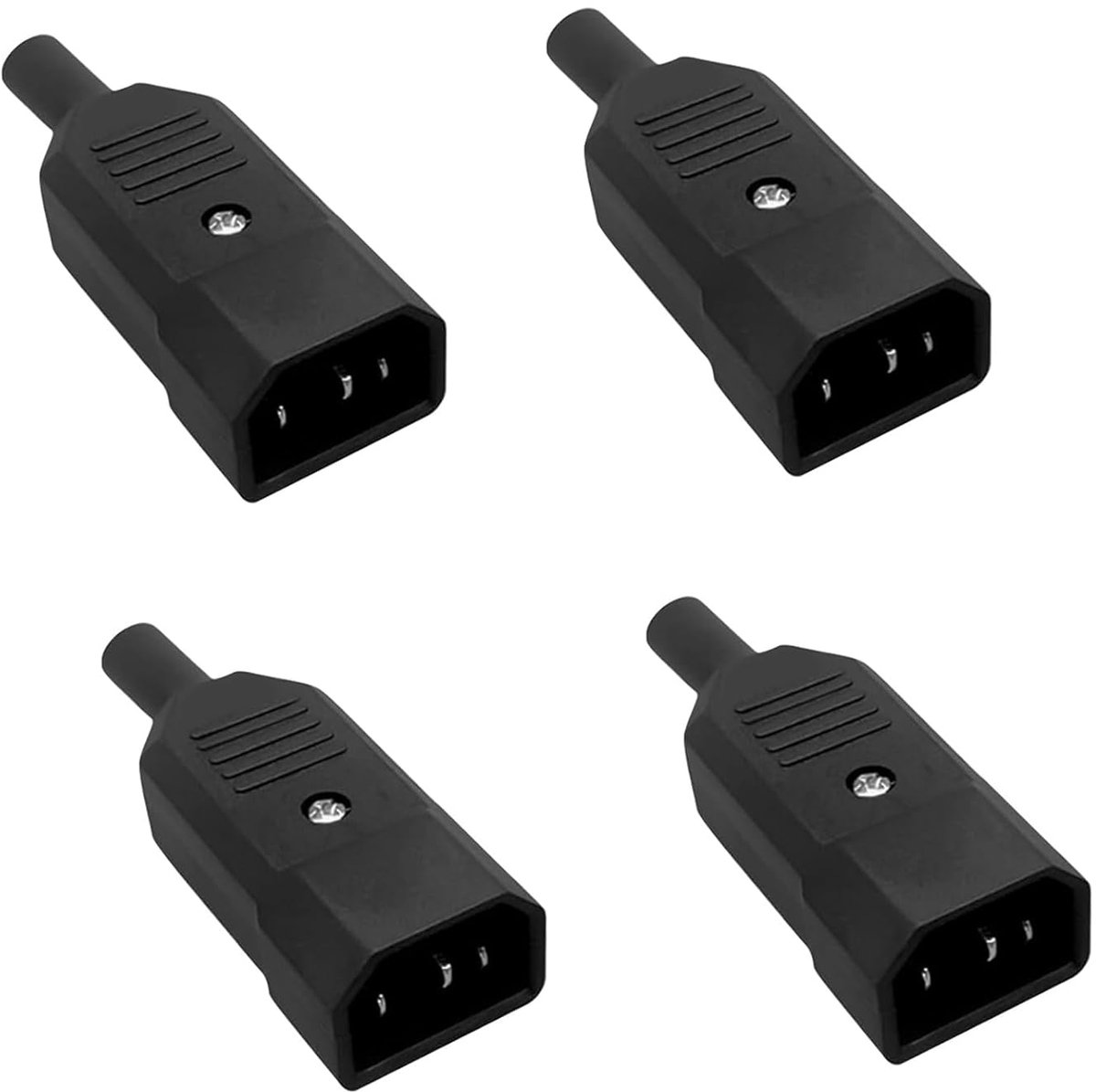 Koelapparaat Plug AC 250V C14 - 10A 3-Pin IEC 320 - Corrosiebestendig - Ideaal voor computerstroomverbinding - SnelShoppen