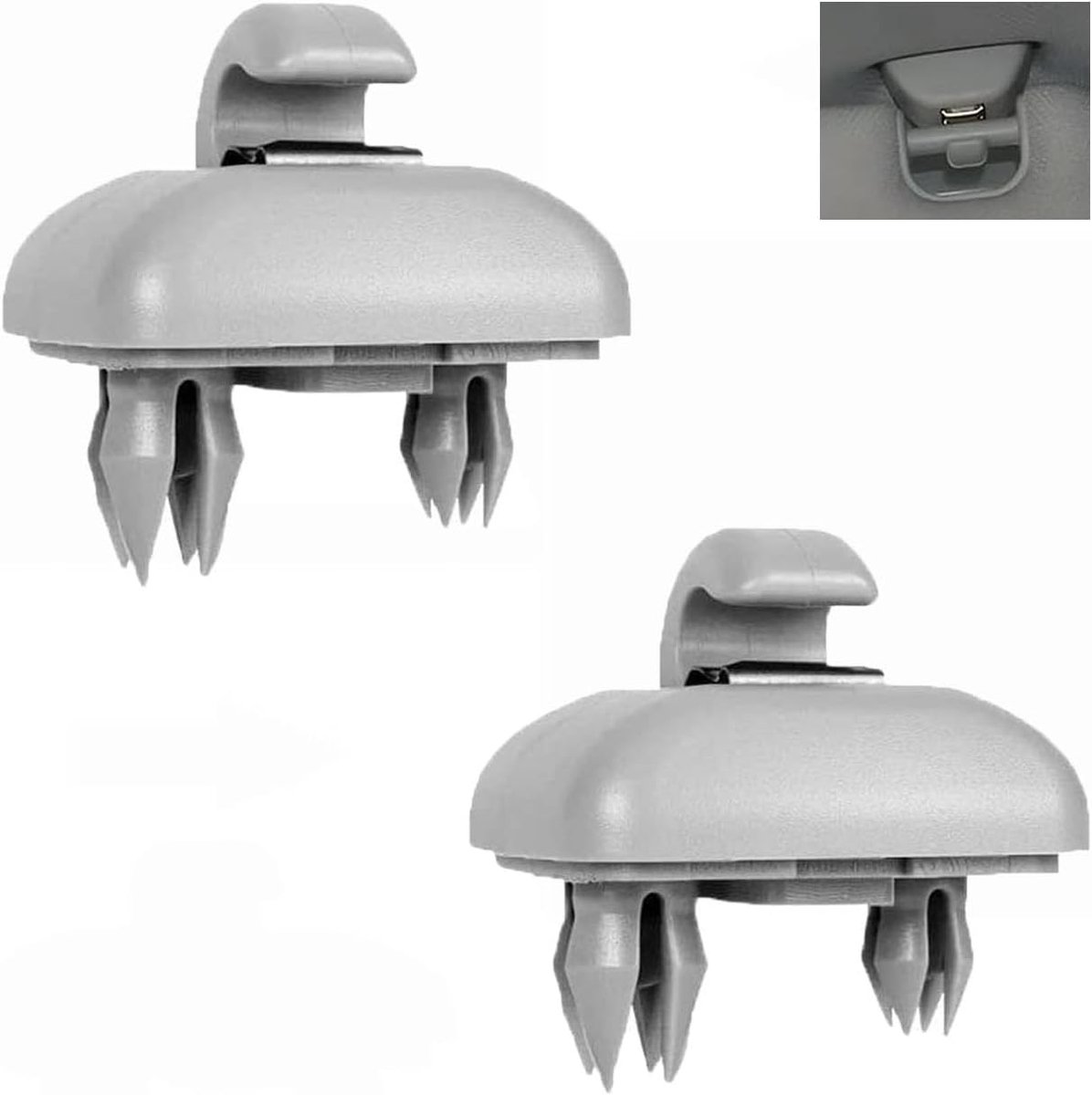 Auto zonnescherm houder 2 stuks - bevestigingsclips - perfecte pasvorm - duurzame kunststof - SnelShoppen