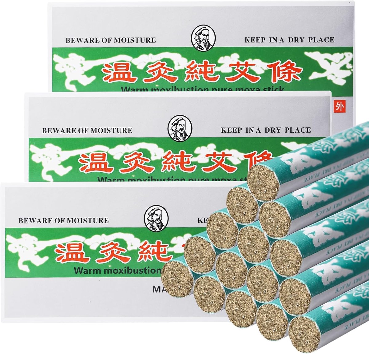 Moxa sticks 30 stuks - puur natuurlijk - handgemaakt van mugwort - bevorder bloedcirculatie - SnelShoppen