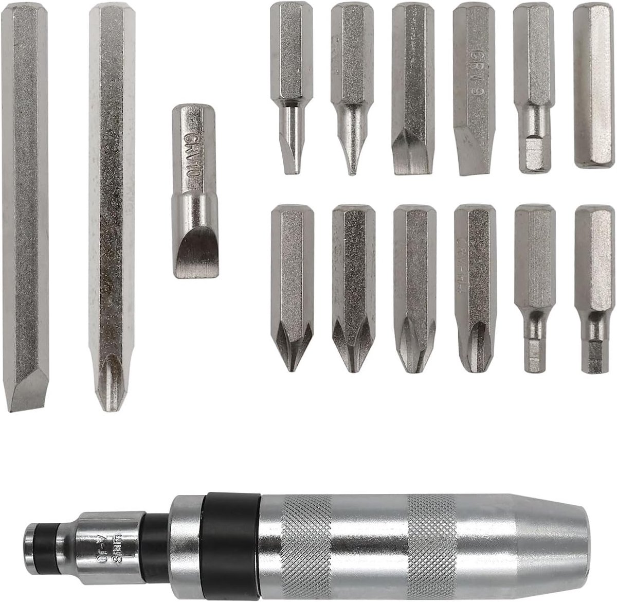 handslagschroevendraaierset 16-delig - 1/2 inch schroeflosmaker - chroom-vanadium staal - SnelShoppen