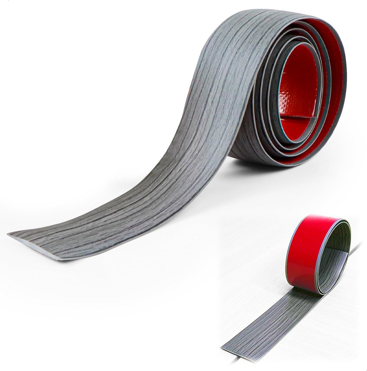 Zelfklevende randlijsten 1 m x 4 cm - donkergrijs PVC-profiel - slijtvast en eenvoudig te reinigen - SnelShoppen