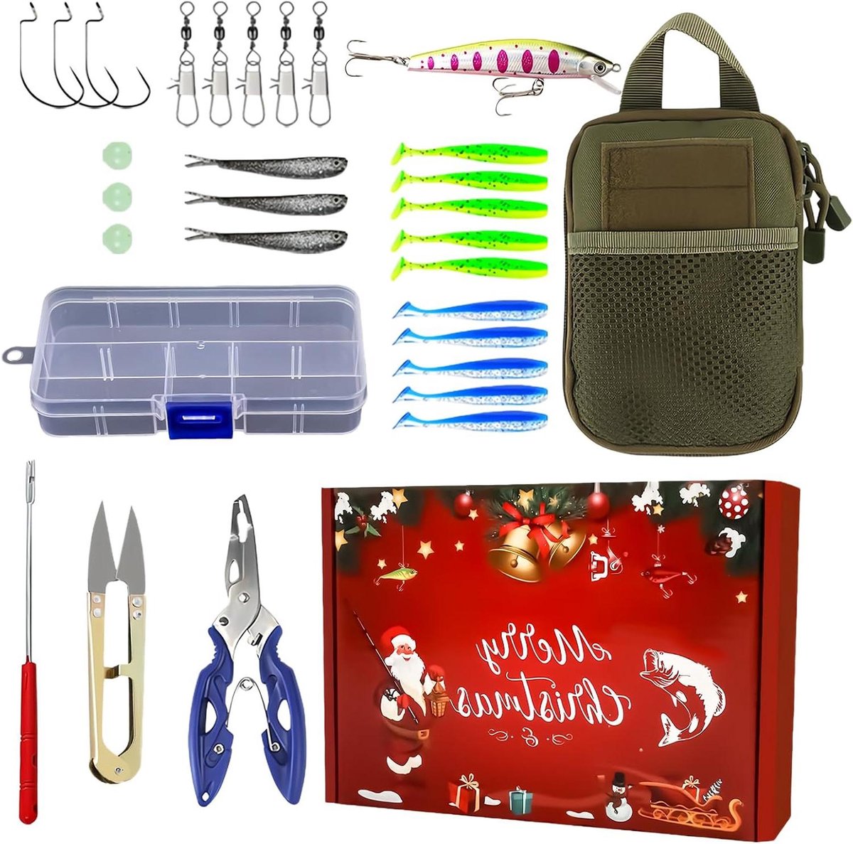 Kunstaas Set - Vistuigtuig Accessoires - Vissen - Feestelijk Thema Ontwerp - 19 x 13 x 45 cm - E-pak