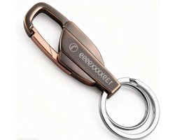 Sleutelhanger Polestar 2 - Autosleutel Accessoire - Voorkomt Sleutelverlies - Gepersonaliseerd Telefoonnummer - 5.1 x 1.1 cm - Zilver