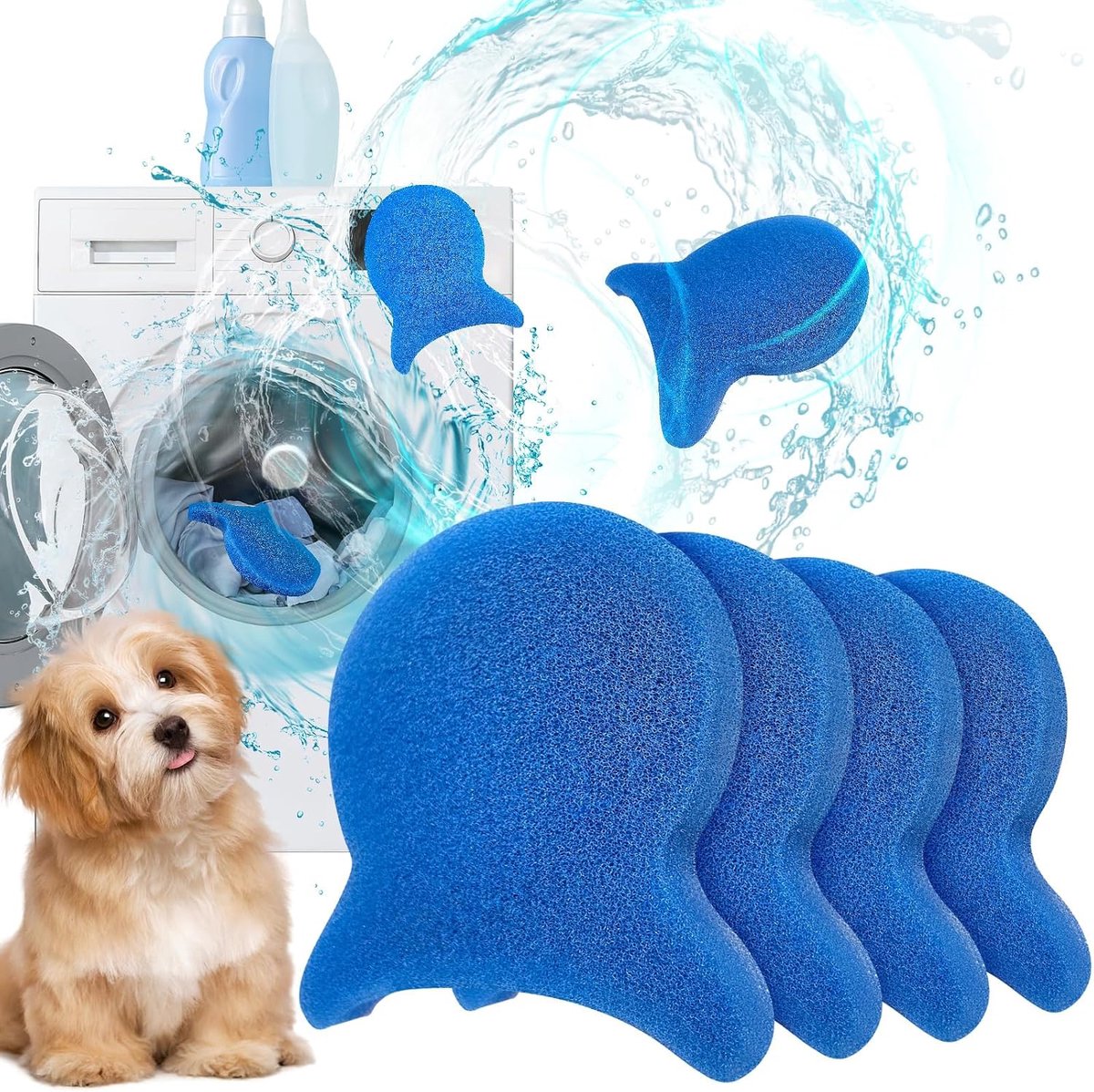 6 stuks Dierhaar Verwijderaar Wasballen, Herbruikbare Haarverzamelaar voor Wasmachine, Honden- en Kattenharen, Pluisverwijderaar voor Kleding en Beddengoed