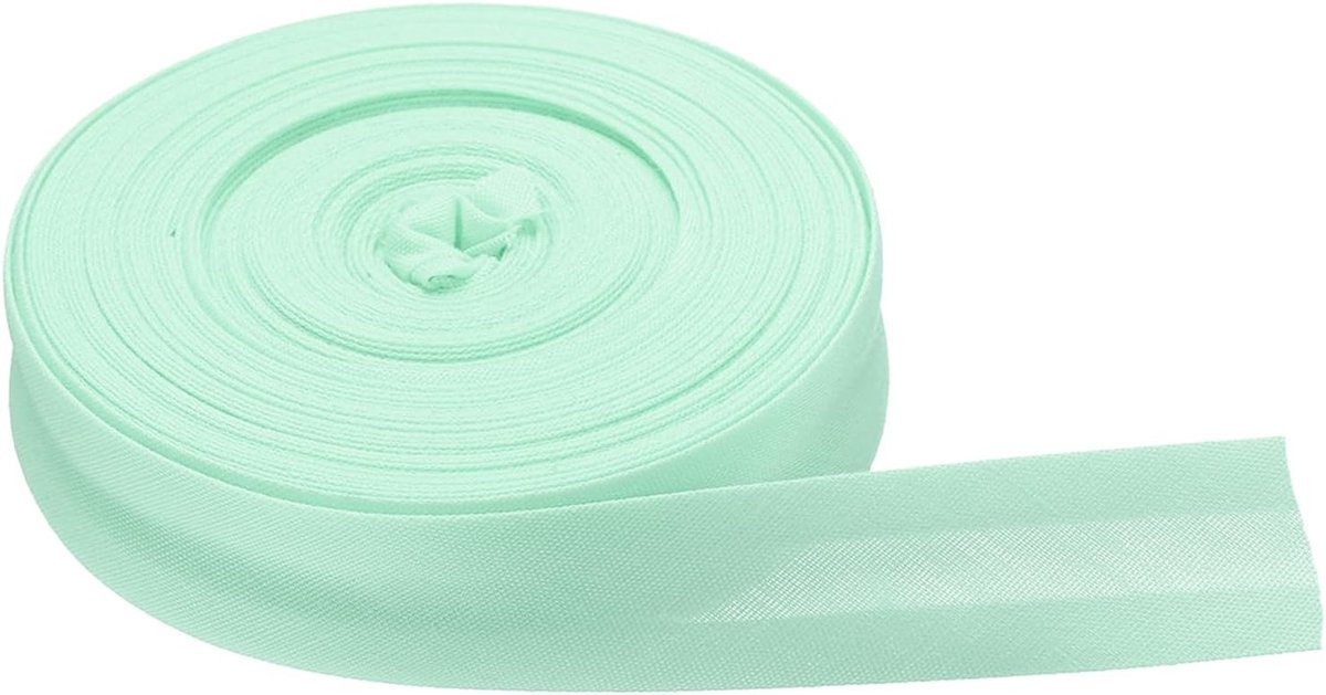 11 yards eenvoudig gevouwen biasband, 9/16 inch naai-band, naadband, zoomband voor het naaien van tapijtranden, doe-het-zelfwerk, zomen, biezen, quilten, mintgroen