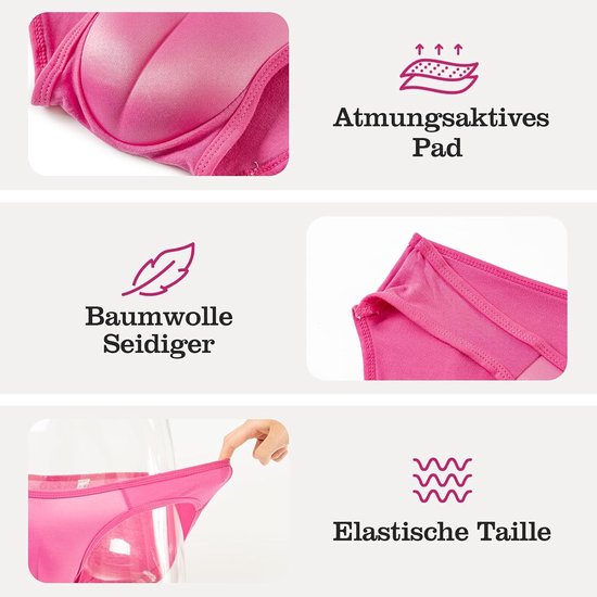 Crossdresser Slipje Katoen Sexy Gaff Tucking Ondergoed Transgender Slips Sissy Lingerie (Roze Rood, L), roze rood, L — afbeelding 3