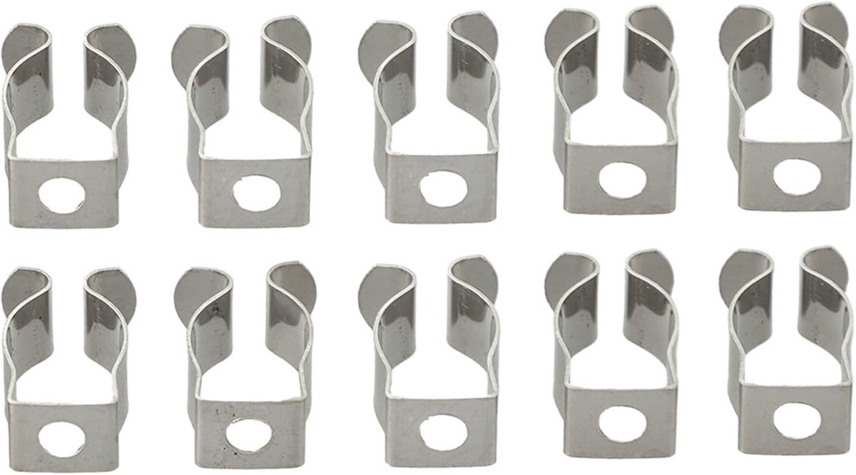 Terry Clips 10pcs - Heavy Duty 12mm - Open Type Staal - Voor veilige opslag van gereedschap - SnelShoppen