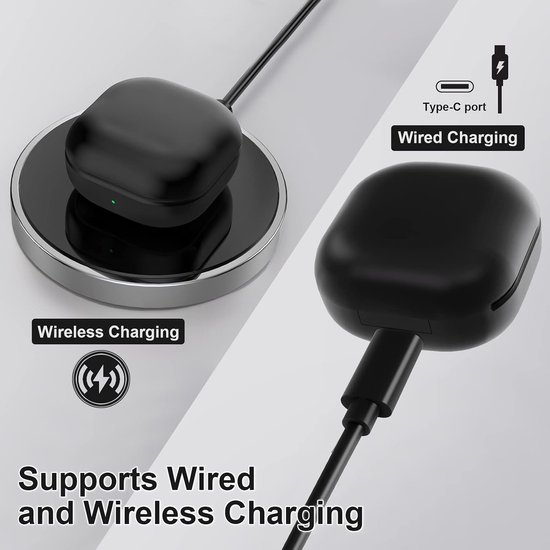 Oplaadcase Compatibel met Samsung Galaxy Buds 2 Pro - Oplaadhoes Vervangend, Ingebouwde 700 mAh Batterij, Ondersteuning van Bedrade en Draadloze Opladen, Alleen Oplader Geval — afbeelding 4