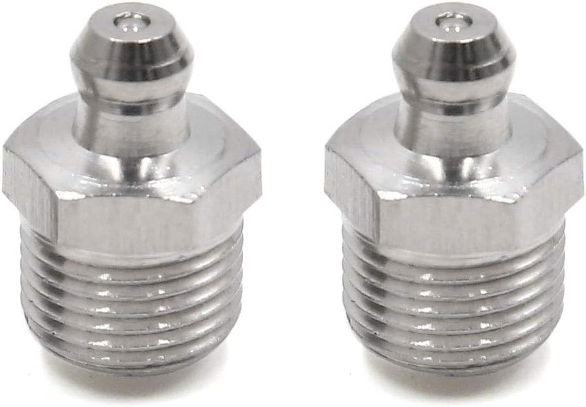 Sourcing map 2 stuks smeernippel M12 x 1 rechte vetnippel roestvrij staal smeernippel smeernippel accessoires voor auto
