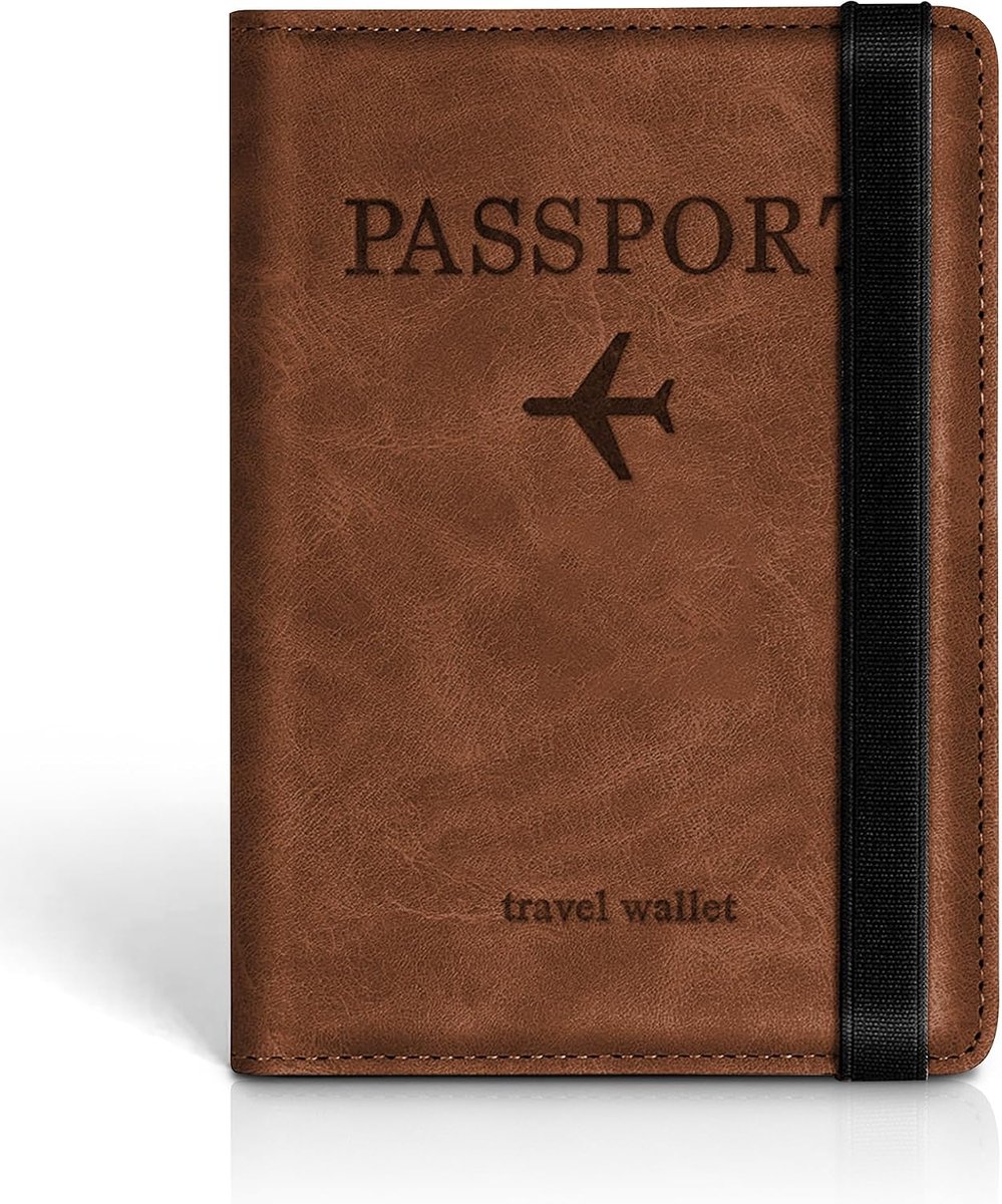 Paspoorthoes - Faux leren - RFID bescherming - Ruimte voor vier pasjes - SnelShoppen