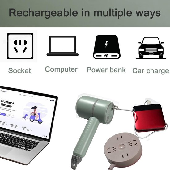 Handmixer, Draagbare elektrische snoerloze handmixer, 3-snelheden USB-oplaadbaar met dubbele mixerzweepjes en eierscheider voor het opkloppen of mixen van eieren, boter, room, keukenbakken en koken — afbeelding 2