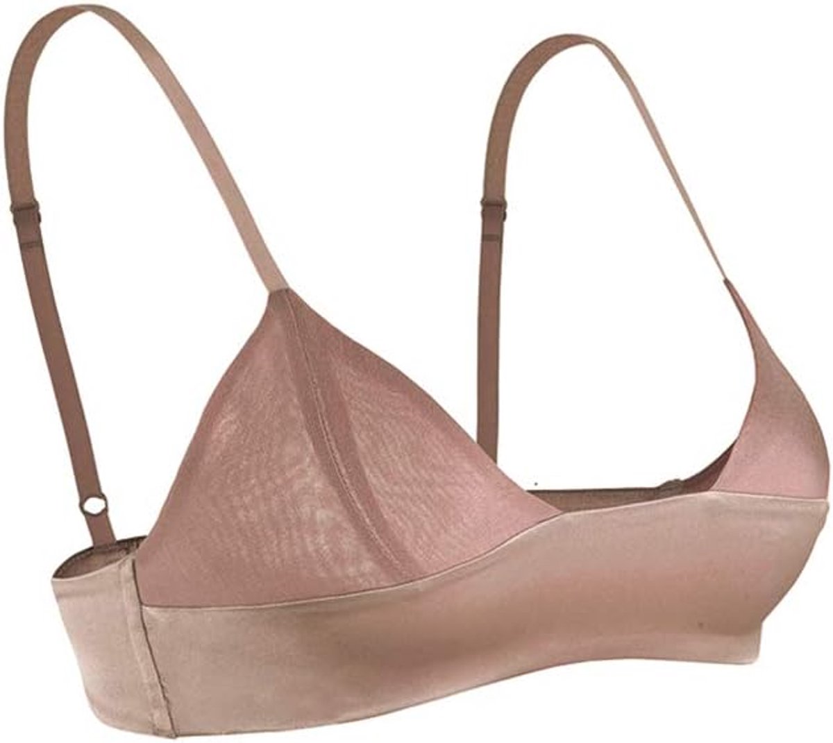 Zijden Licht Bralette Sexy 1/2 Soft Cup Draadloze BH Driehoek Tops Met Glad Satijn