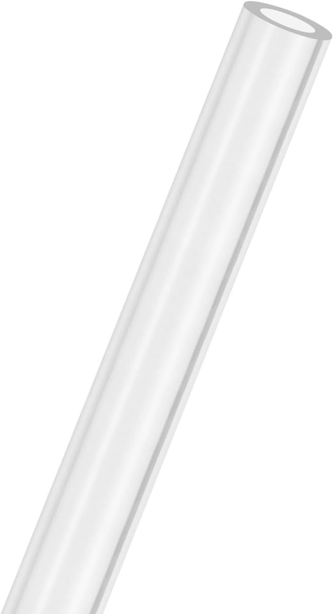 METERXITY 1-Pack Clear Stijve Acryl Pijp, 10mm [0.39"] ID x 16mm [0.63"] OD Plastic Ronde Buis voor Waterkoelingssysteem/Lampen/Fonteinen/Aquaria/Display Stand, Acryl Tubing [305mm/12IN]