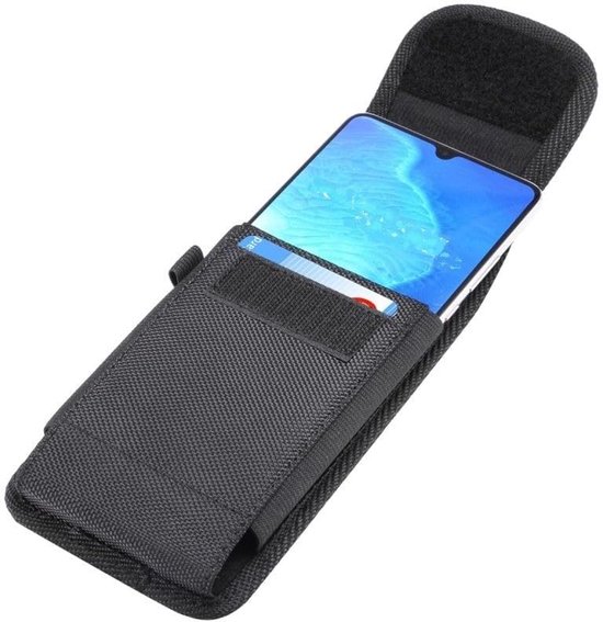 Belt Holster with Metal Clip and Card Holder voor Tecno Spark 9 (2022) - Black — afbeelding 4
