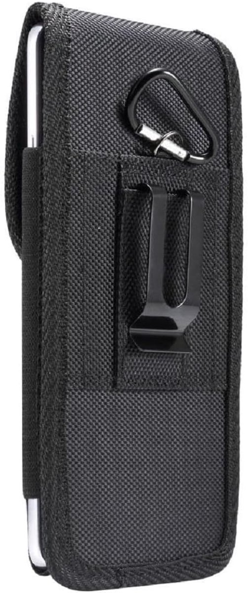 Belt Holster with Metal Clip and Card Holder voor Tecno Spark 9 (2022) - Black