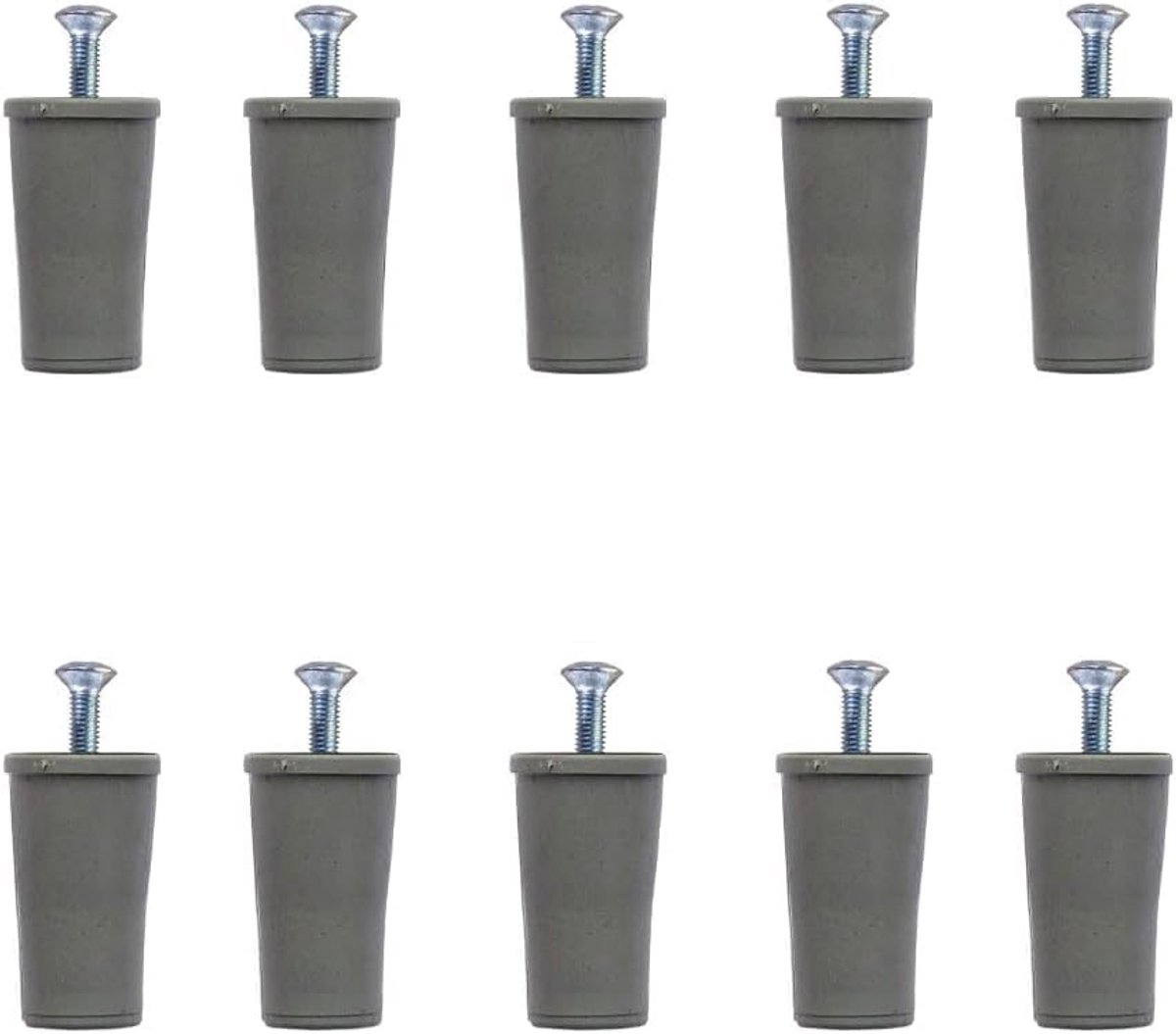 Aanslagstop voor rolluiken, 40 mm, bumper voor rolluiken, Made in Italy, houders voor rolluiken en rolluiken, diefstalbeveiliging, inclusief schroef (10 stuks)