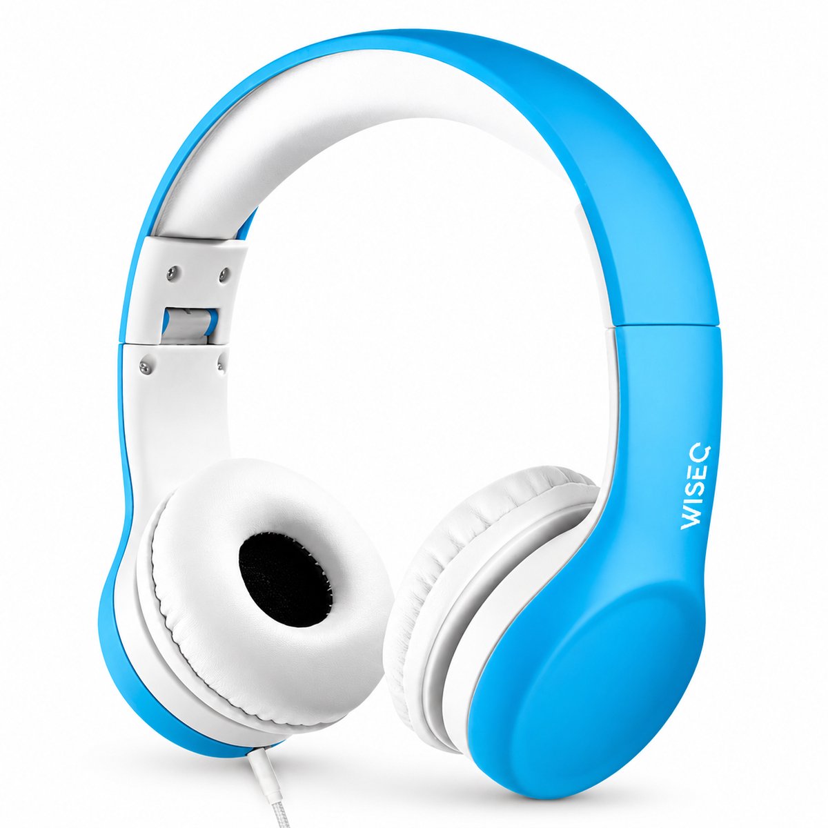 WiseQ Junior - Koptelefoon voor kinderen vanaf 3 tot 9 jaar - Volumeveilig & Begrensd - Blauw - Koptelefoon kinderen - Kinderkoptelefoon - Hoofdtelefoon kinderen